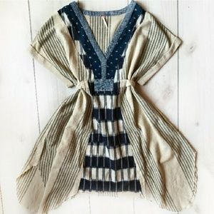 RARE Free People Boho Linen Tunic